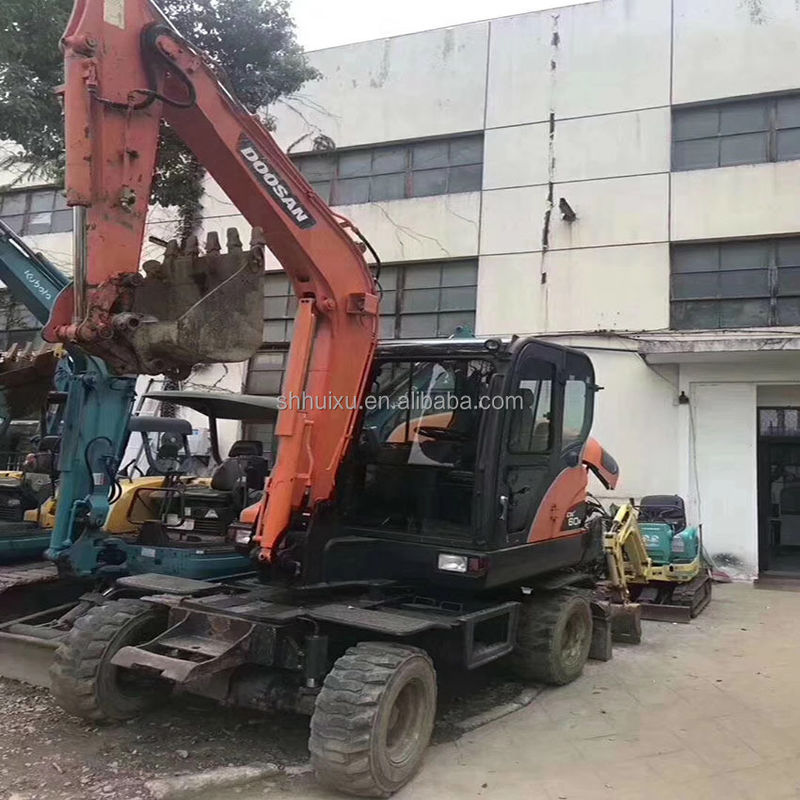 Doosan 60w kullanılmış tekerlekli kazık makinesi için mükemmel performans kullanılmış tekerlekli kazık makinesi doosan DX60W