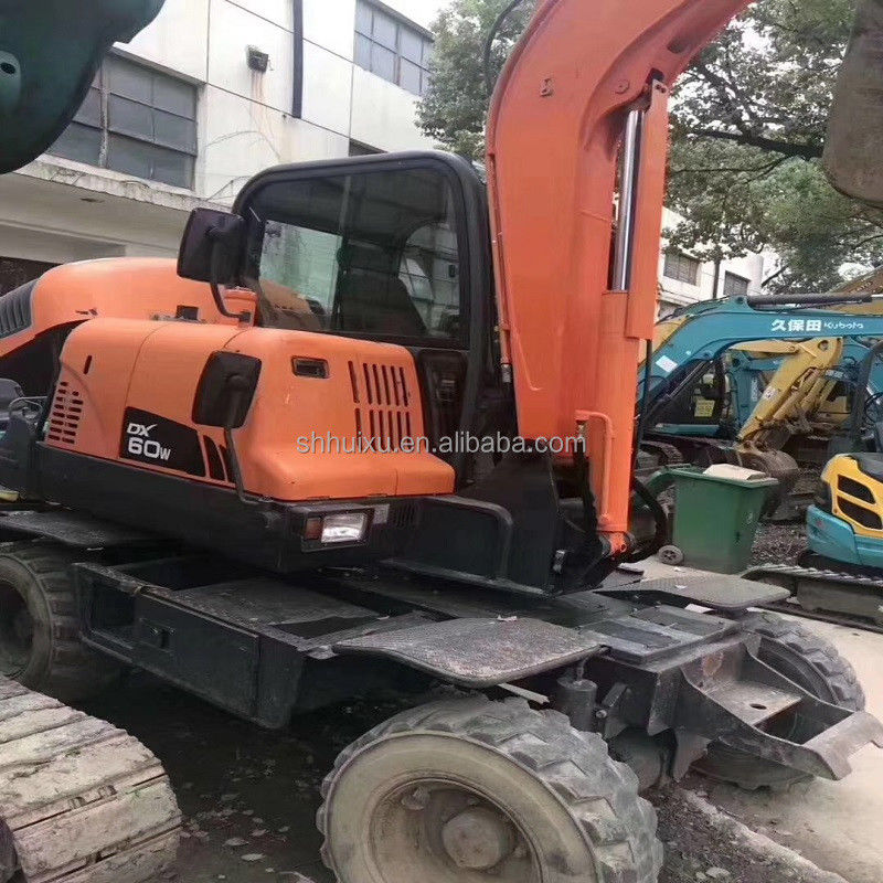 Doosan 60w kullanılmış tekerlekli kazık makinesi için mükemmel performans kullanılmış tekerlekli kazık makinesi doosan DX60W