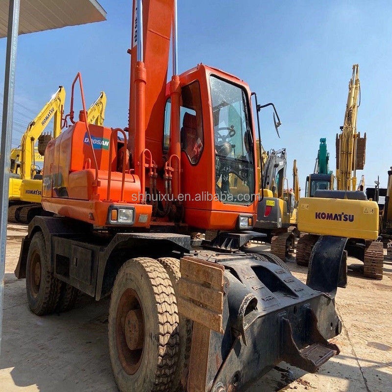 İkinci el Kalite DOOSAN 210W düşük fiyatlı kazıcı satılıyor/İsmarlanmış hidrolik sürünen Doosan 210W kazıcı kazıcı