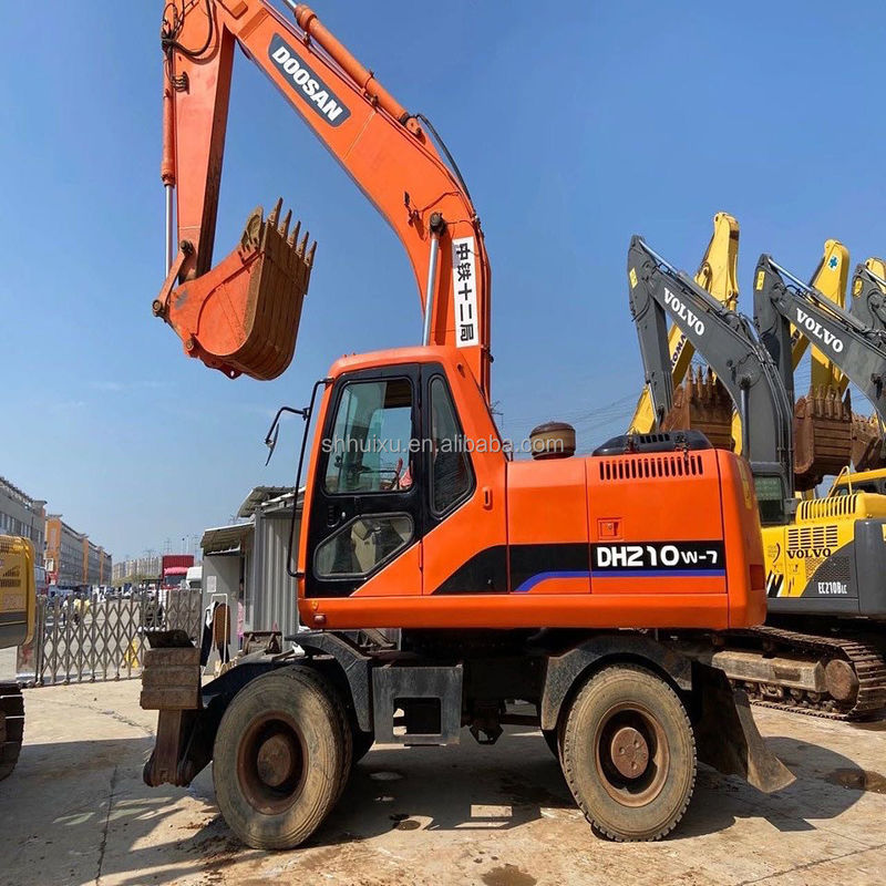İkinci el Kalite DOOSAN 210W düşük fiyatlı kazıcı satılıyor/İsmarlanmış hidrolik sürünen Doosan 210W kazıcı kazıcı
