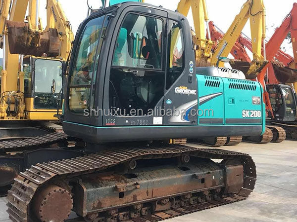 Kobelco SK200 En çok satan ikinci el sürünen kazma makinesi Kobelco SK200/İyi kaliteli kullanılmış kazma makinesi Kobelco SK200 satılık
