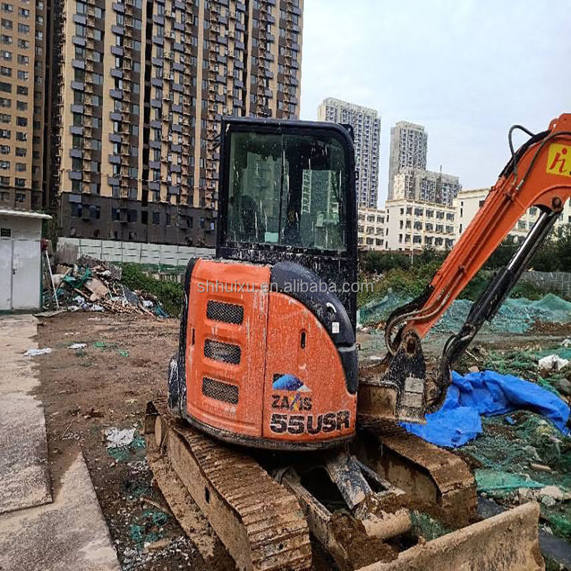Hitachi stokta kullanılmış Hitachi EX55 mini kazıcı satılıyor ikinci el hitachi mini kazıcı EX55 iyi durumda