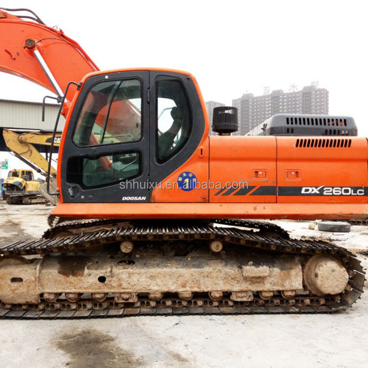 Doosan sıcak satış Mükemmel kalite İkinci el hidrolik sürünen kazıcı DOOSAN DX260 Kore kökenli/İsmarlanmış kazma makinesi en çok satan iyi fiyat