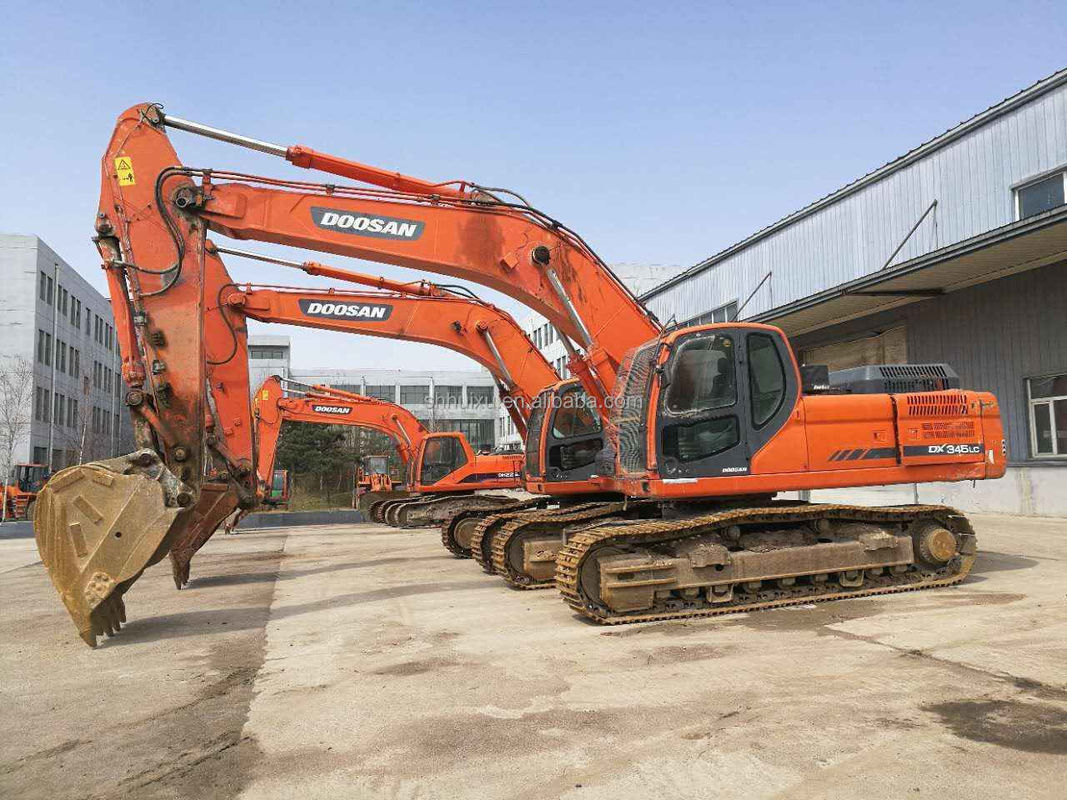 Doosan sıcak satış Mükemmel kalite İkinci el hidrolik sürünen kazıcı DOOSAN DX345 Kore kökenli/kullanılmış kazma makinesi en çok satan iyi fiyat