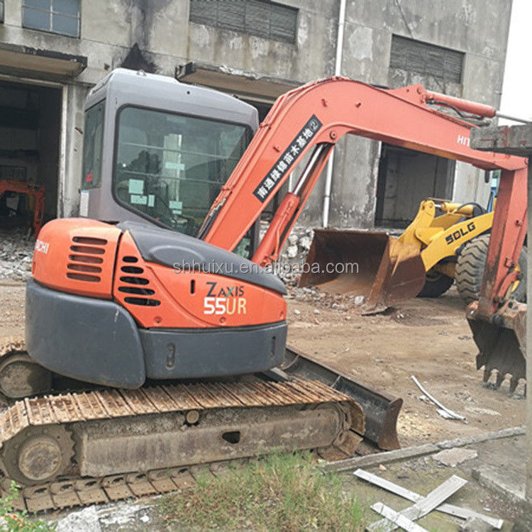 Hitachi stokta Kullanılmış mini kazıcı Japon HITACHI 55 satılık/İlk el Küçük sürünen kazıcı iyi durumda HITACHI 55