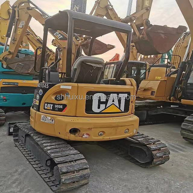 İkinci el kaliteli Mini sürünen kazma makinesi kullanılmış CAT303E 3T kullanılmış tırtıl kazma makinesi tırtıl stokta