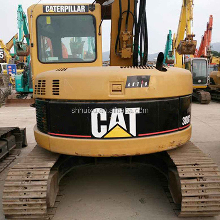 Sıcak satış kullanılmış tırtıl kazıcı kazma makinesi ikinci el Mini sürünen kazıcı stokta kullanılan CAT308C 8Ton tırtıl
