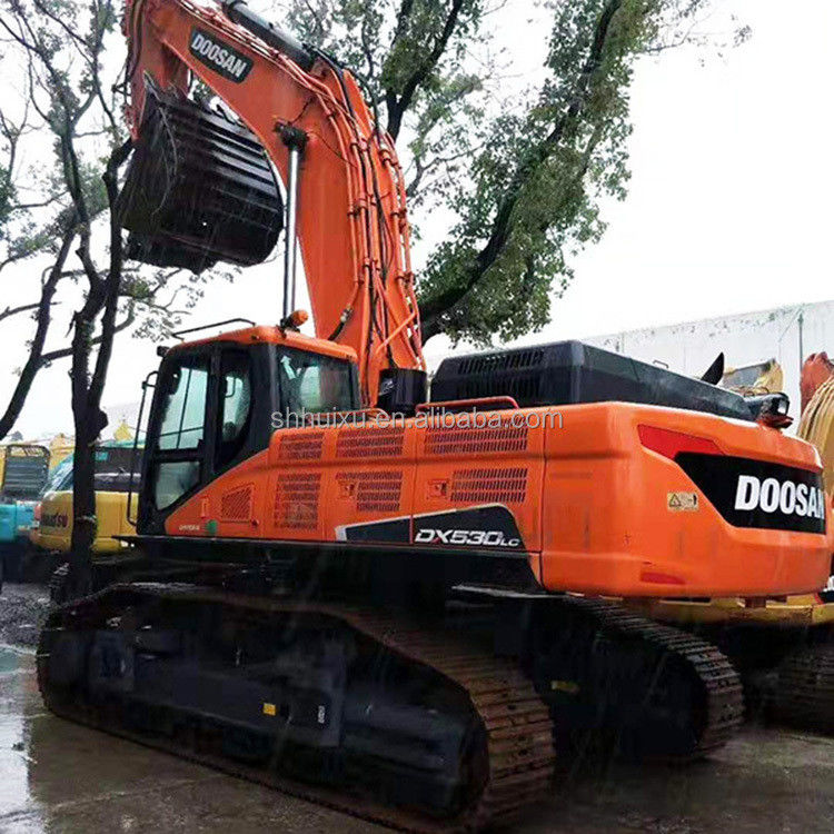 Doosan sıcak satış Mükemmel kaliteli ikinci el hidrolik sürünen kazıcı DOOSAN DX530 Kore kökenli En çok satan kullanılmış kazma makinesi