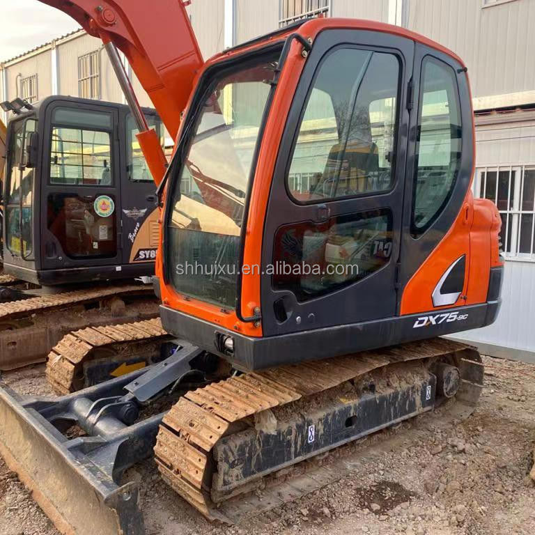 Kore kökenli kullanılmış mini kazıcı Doosan75 kaliteli inşaat makinesi/İkinci el hidrolik sürünen kazıcı DOOSAN75 sıcak satış