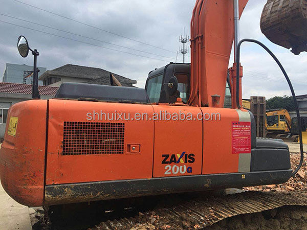 Hitachi Sıcak Satış Kullanılmış kazma makinesi Japon HITACHI ZX200 ikinci el Crawler Excavator HITACHI 200 iyi durumda