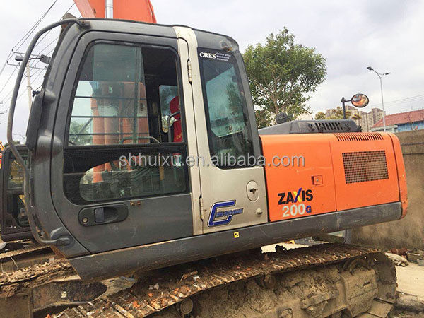Hitachi Sıcak Satış Kullanılmış kazma makinesi Japon HITACHI ZX200 ikinci el Crawler Excavator HITACHI 200 iyi durumda