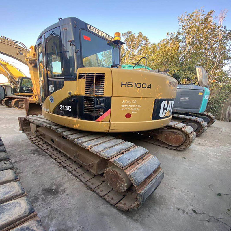 İkinci el kaliteli sürünen ekskavatör Kullanılmış Caterpillar cat313C / ikinci el Japonya motoru cat 313C