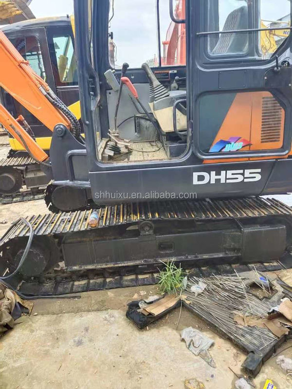 Doosan sıcak satış Mini ekskavatör kullanılmış doosan ex55 İkinci el hidrolik sürünen ekskavatör DOOSAN DH55 Kore kökeni