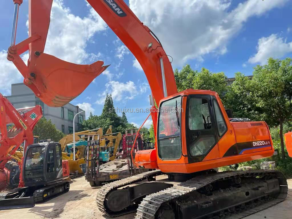 Doosan sıcak satış Doosan DH220lc kullanılmış kazma makinesini Doosan DH220-7 Kore kökenli satılıyor