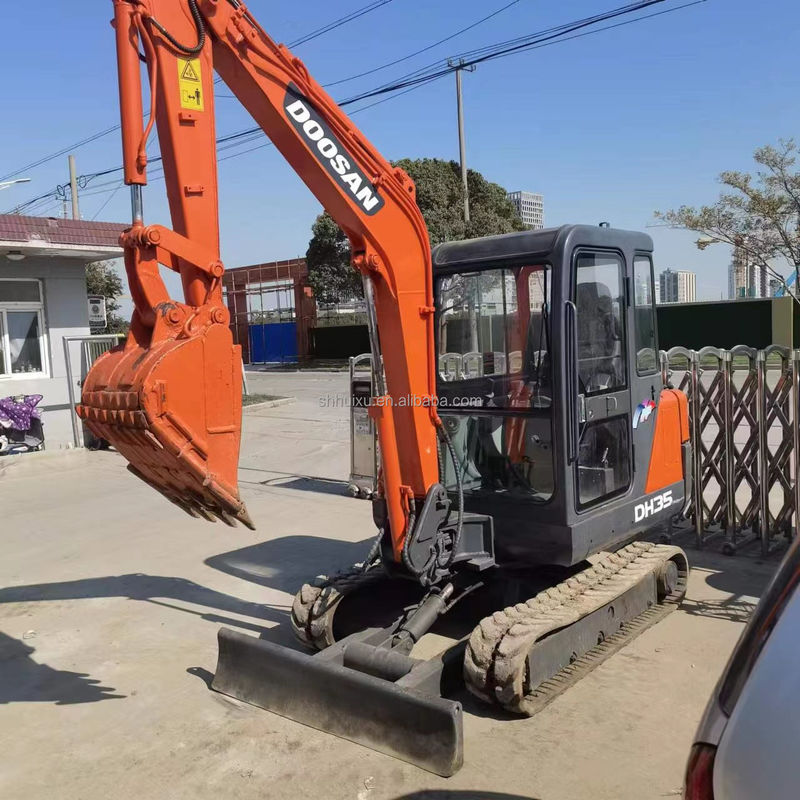 Doosan Sıcak Satış Kullanılmış Orijinal Doosan DH35 ekskavatörü, Doosan dozer bıçağıyla mini ekskavatörü, Doosan DH35 DH55 DH60 DH70 DH80 DX80 DX75 stokta
