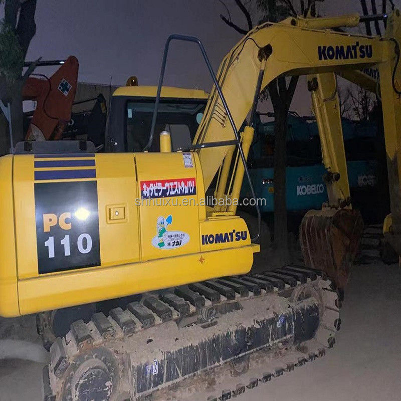 Komatsu Hidrolik sürünen kazıcı Kullanılmış Komatsu PC110 ikinci el Japon kazma makinesi Komatsu kazıcı
