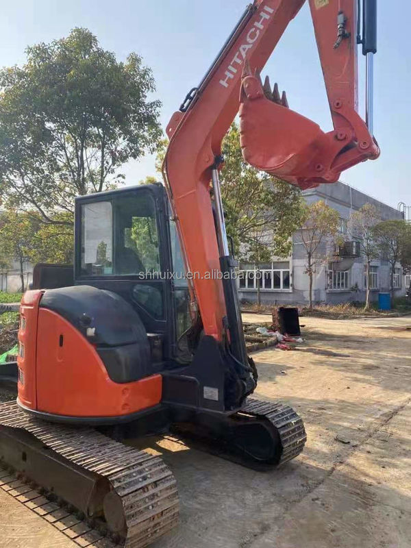 Hitachi stokta Ucuz fiyat kullanılmış mini kazıcı Japon HITACHI 55/İkinci el hidrolik sürünen kazıcı iyi durumda HITACHI 55