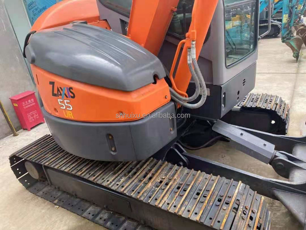 Hitachi stokta Ucuz fiyat kullanılmış mini kazıcı Japon HITACHI 55/İkinci el hidrolik sürünen kazıcı iyi durumda HITACHI 55