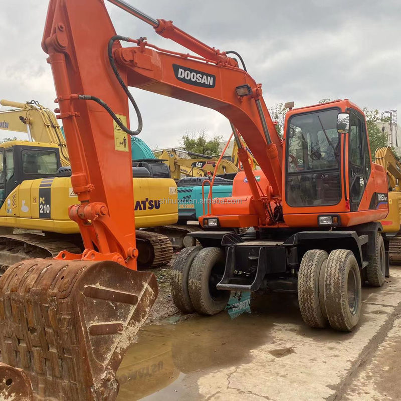 Doosan Sıcak Satış Sıcak Satış İkinci El Doosan DH150 W-7 İyi Durumda Kullanılmış Ekskavatör Tekerlekli ekskavatör.