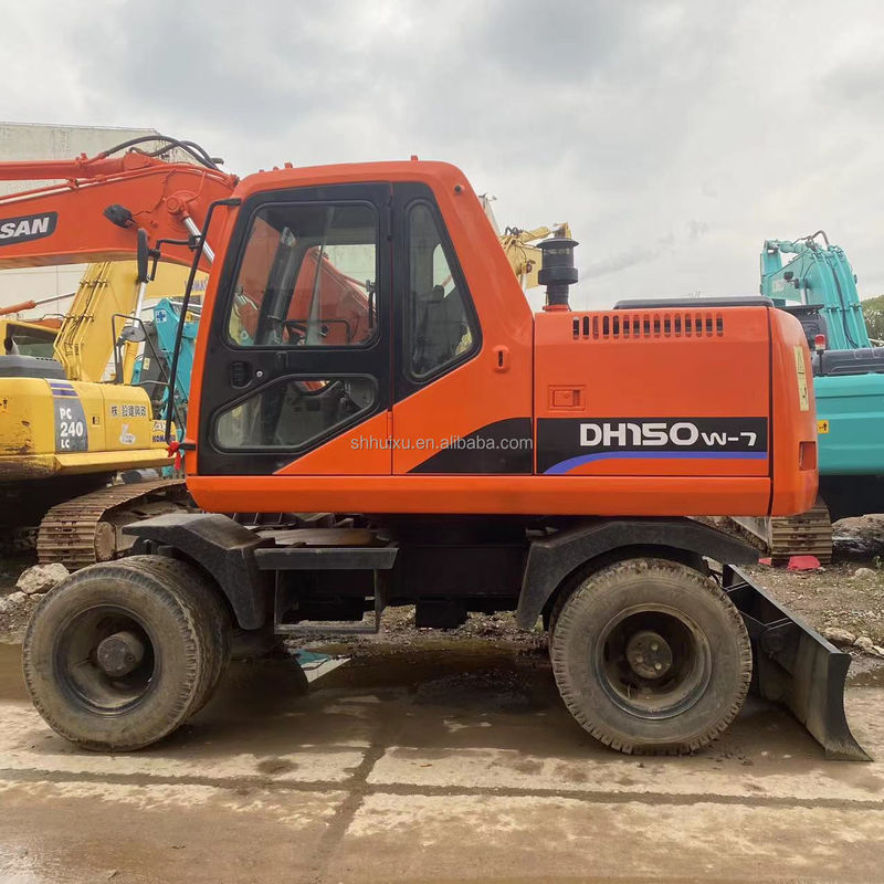 Doosan Sıcak Satış Sıcak Satış İkinci El Doosan DH150 W-7 İyi Durumda Kullanılmış Ekskavatör Tekerlekli ekskavatör.