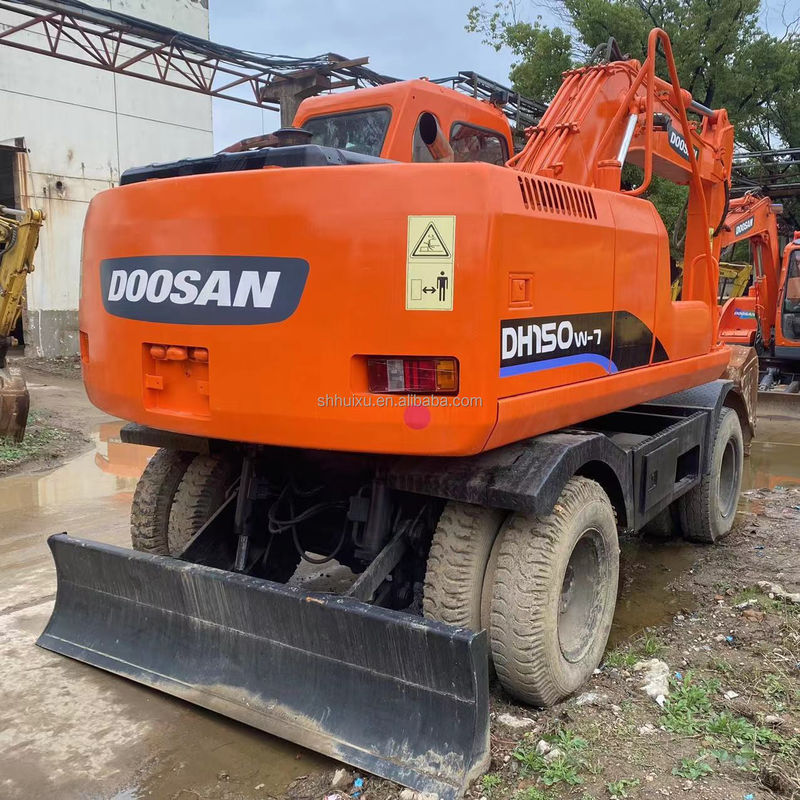 Doosan Sıcak Satış Sıcak Satış İkinci El Doosan DH150 W-7 İyi Durumda Kullanılmış Ekskavatör Tekerlekli ekskavatör.
