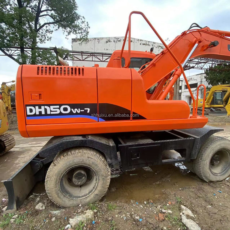 Doosan Sıcak Satış Sıcak Satış İkinci El Doosan DH150 W-7 İyi Durumda Kullanılmış Ekskavatör Tekerlekli ekskavatör.