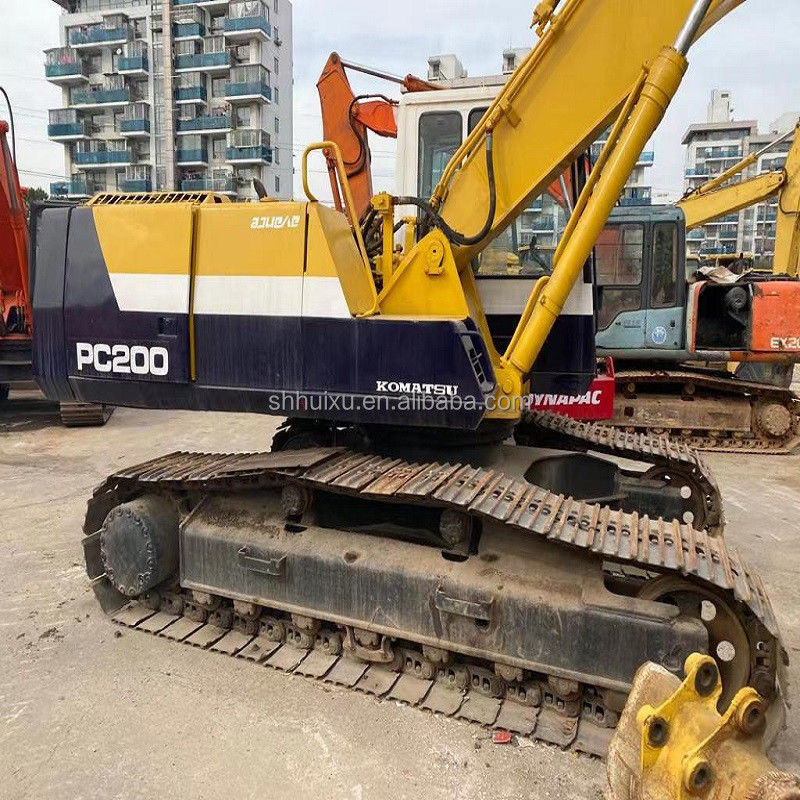 Komatsu Kullanılmış komatsu PC200-7 sürünen kazıcı ikinci el kazma makinesi Japonya kökeni satılık Komatsu kazıcı