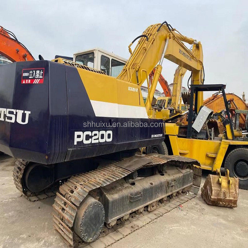 Komatsu Kullanılmış komatsu PC200-7 sürünen kazıcı ikinci el kazma makinesi Japonya kökeni satılık Komatsu kazıcı
