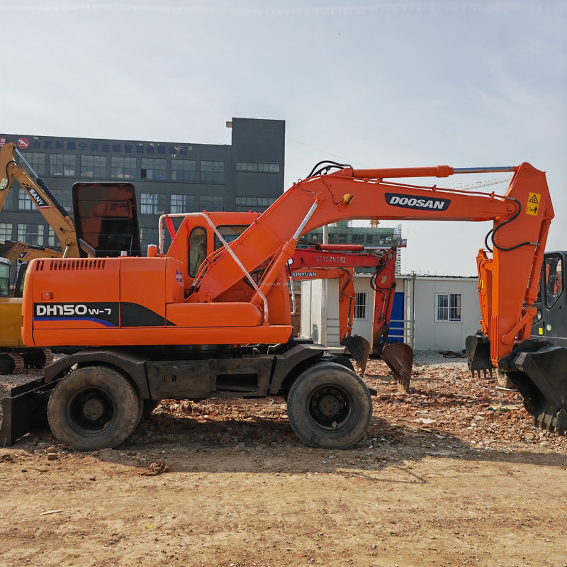 Doosan sıcak satış Yeni İyi ikinci el Doosan DH150 tekerlekli ekskavatör satışları, 90 yeni/kullanılmış ekskavatör Doosan