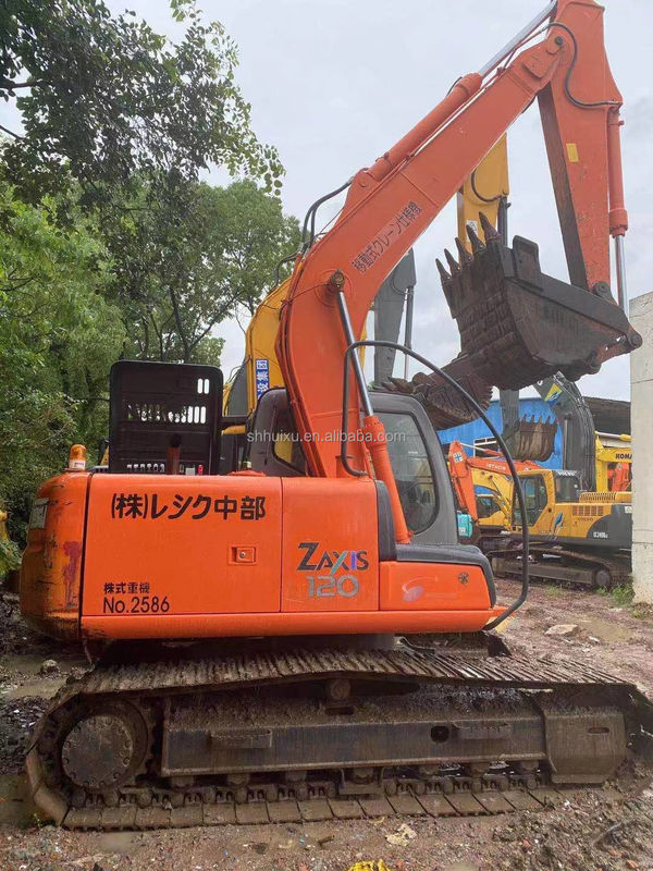 Hitachi Sıcak Satış Kullanılmış kazma makinesi Japon HITACHI 120 satılıyor İkinci el hidrolik sürünen kazıcı iyi durumda