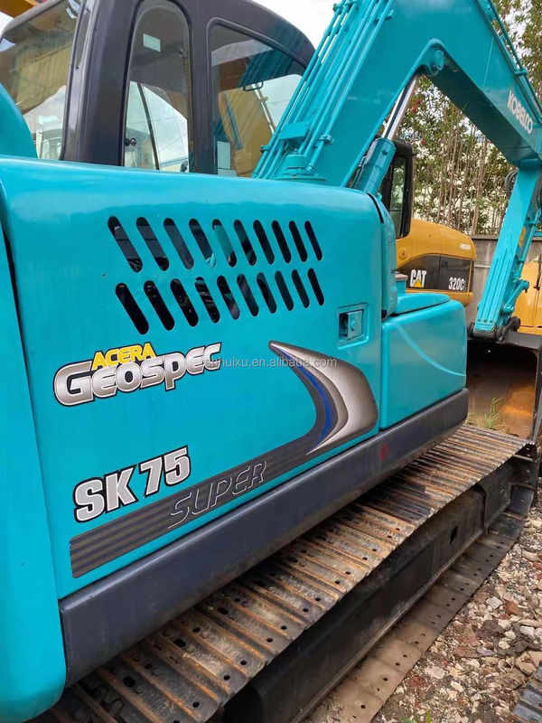 Mikro mini kazıcı Kobelco 75 ikinci el küçük kazıcı kullanılan makineler 7,5 ton kazıcı ABD Çin bahçe kazıcı