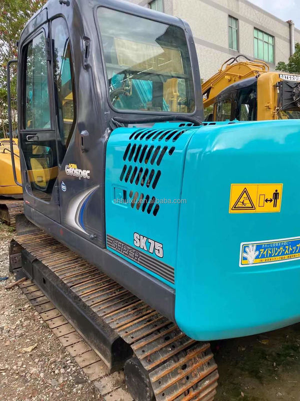 Mikro mini kazıcı Kobelco 75 ikinci el küçük kazıcı kullanılan makineler 7,5 ton kazıcı ABD Çin bahçe kazıcı
