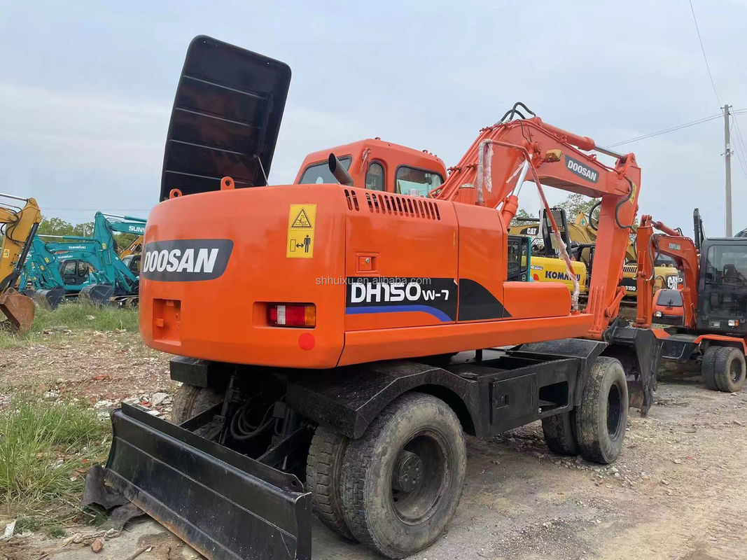 Çin tekerlekli kazıcı Doosan 150 ikinci el kazıcı ağır makine büyük kazıcı