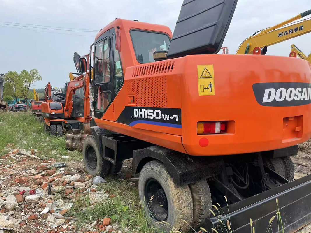 Çin tekerlekli kazıcı Doosan 150 ikinci el kazıcı ağır makine büyük kazıcı
