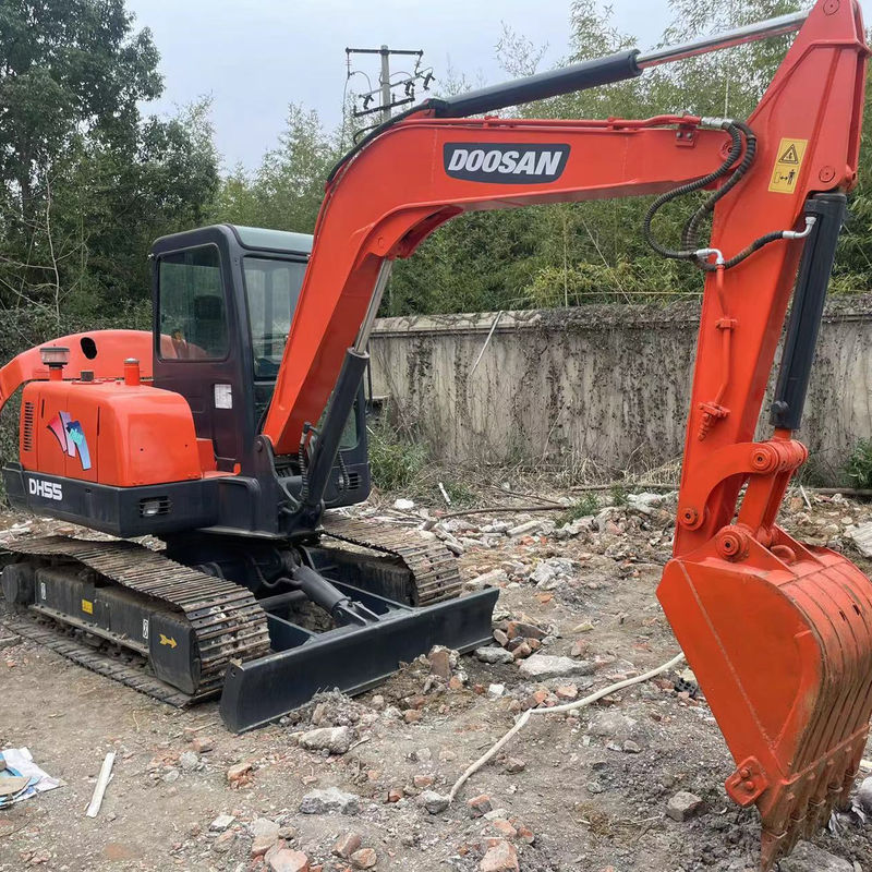 Mini sürünen hidrolik kazıcı Doosan 55 küçük kazıcı kullanılmış makineler ikinci el kompakt kazıcı mini kazıcı fiyatı