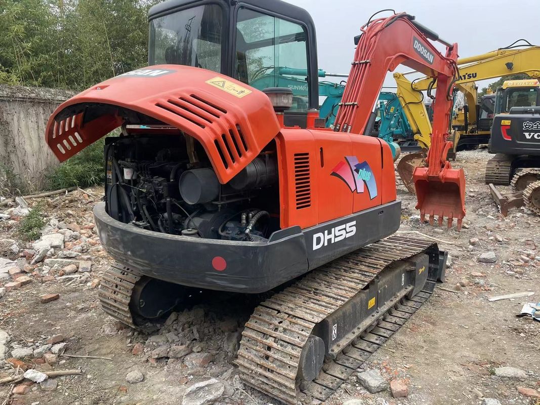 Mini sürünen hidrolik kazıcı Doosan 55 küçük kazıcı kullanılmış makineler ikinci el kompakt kazıcı mini kazıcı fiyatı