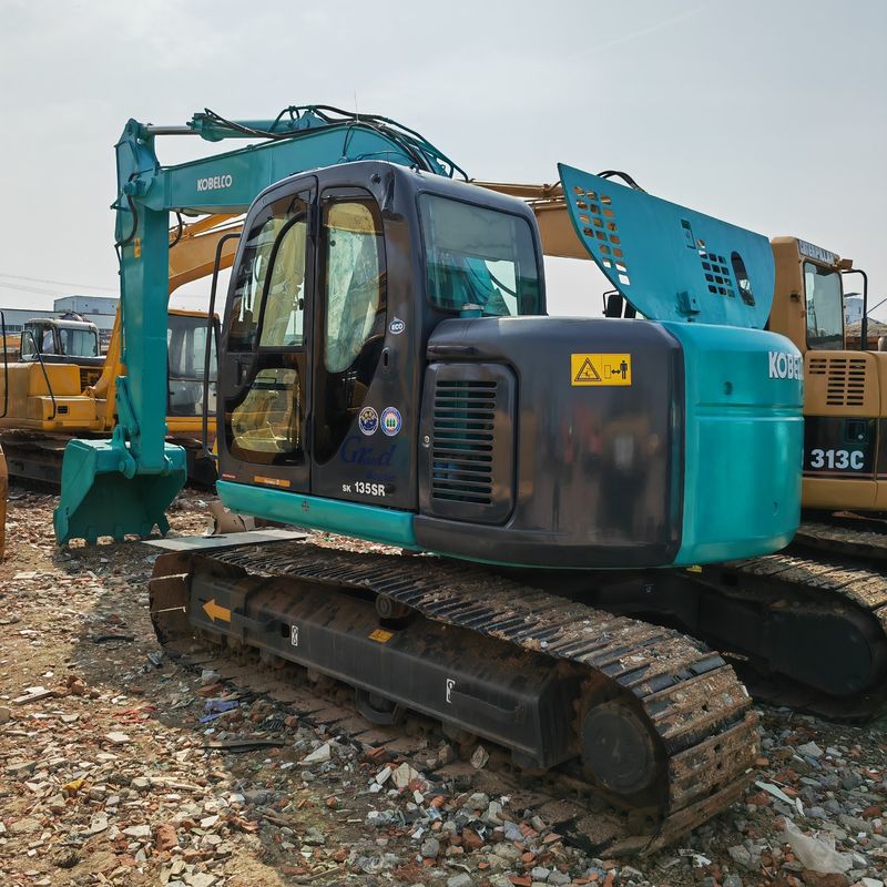 0.7m3 kova kapasitesi 13 Ton Mavi renk ikinci el kazıcı Kobelco Sk 135