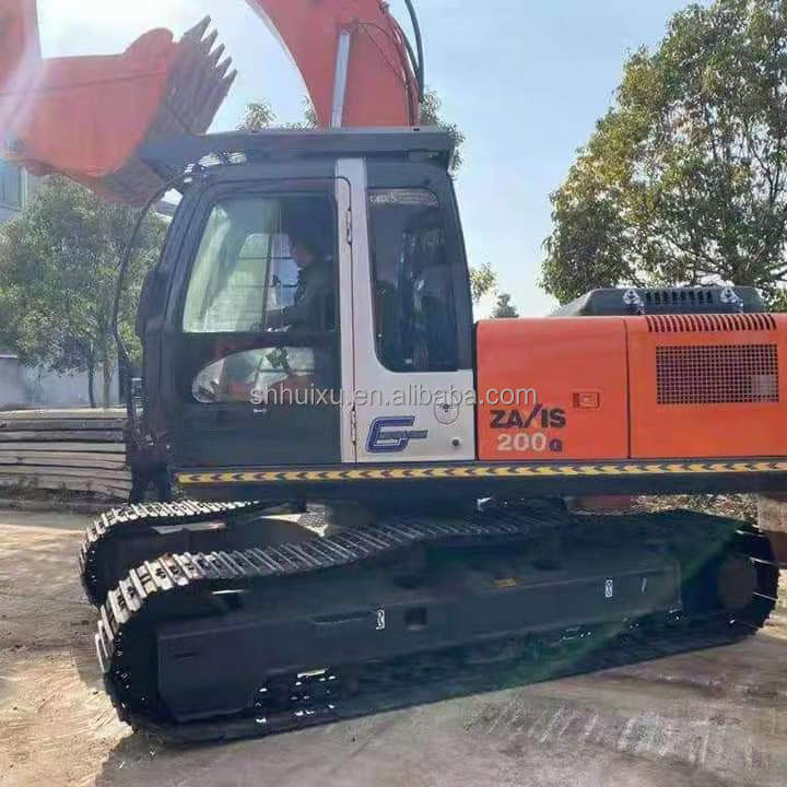 Hitachi stokta İyi durumda Hitachi ZX200-5 ikinci el Hidrolik sürünen kazıcı/kullanılmış kazma makinesi Hitachi ZX200-5 Ucuz fiyat