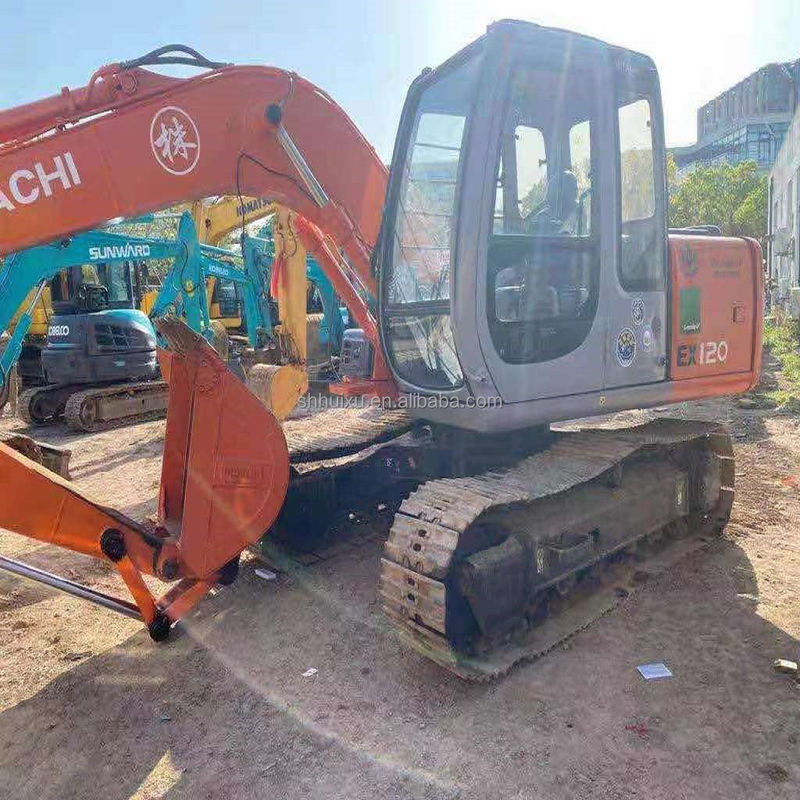 Hitachi stokta En çok satan Hitachi EX120 ikinci el Hidrolik sürünen kazıcı/kullanılmış kazma makinesi Hitachi EX120 Ucuz fiyat
