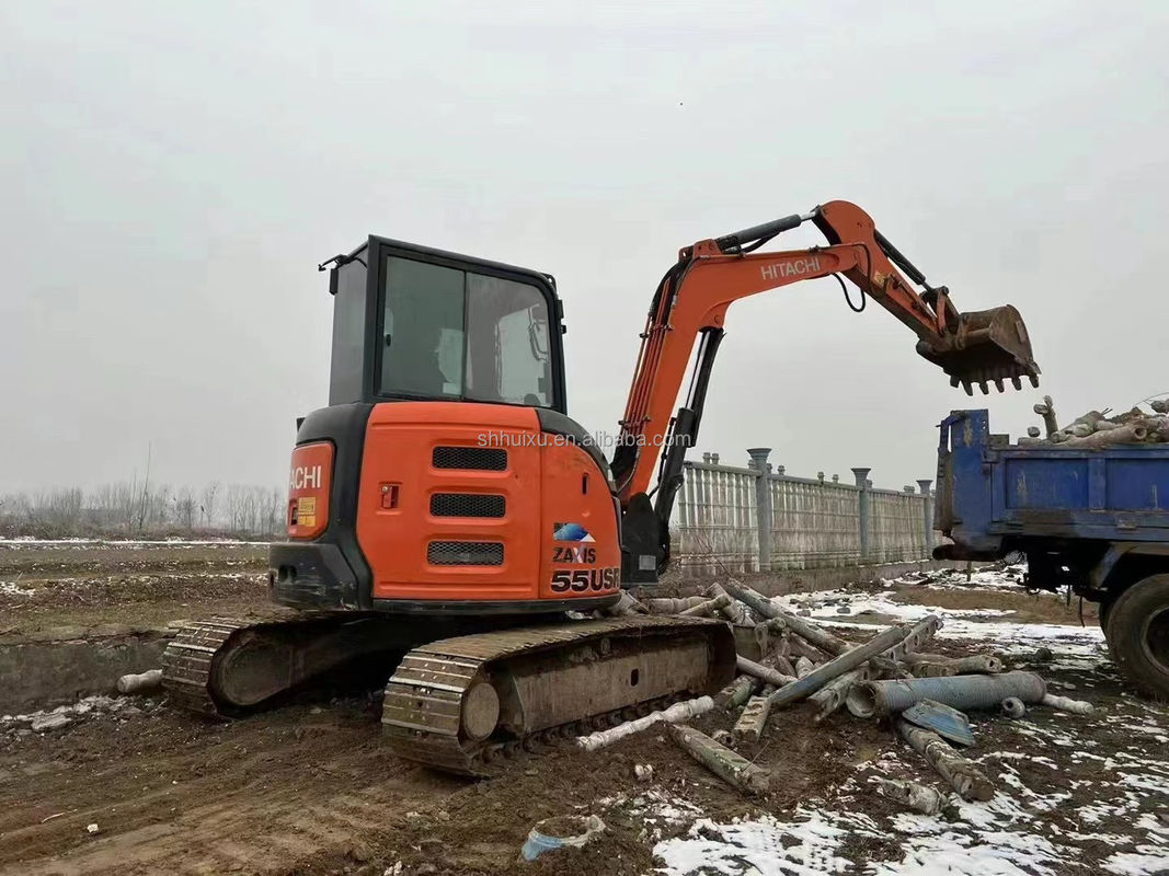 Hitachi sıcak satış Kullanılmış mini kazıcı Hitachi ZX55U Ucuz fiyat/Güzel kalite Hitachi ZX55U İkinci el hidrolik sürünen kazıcı