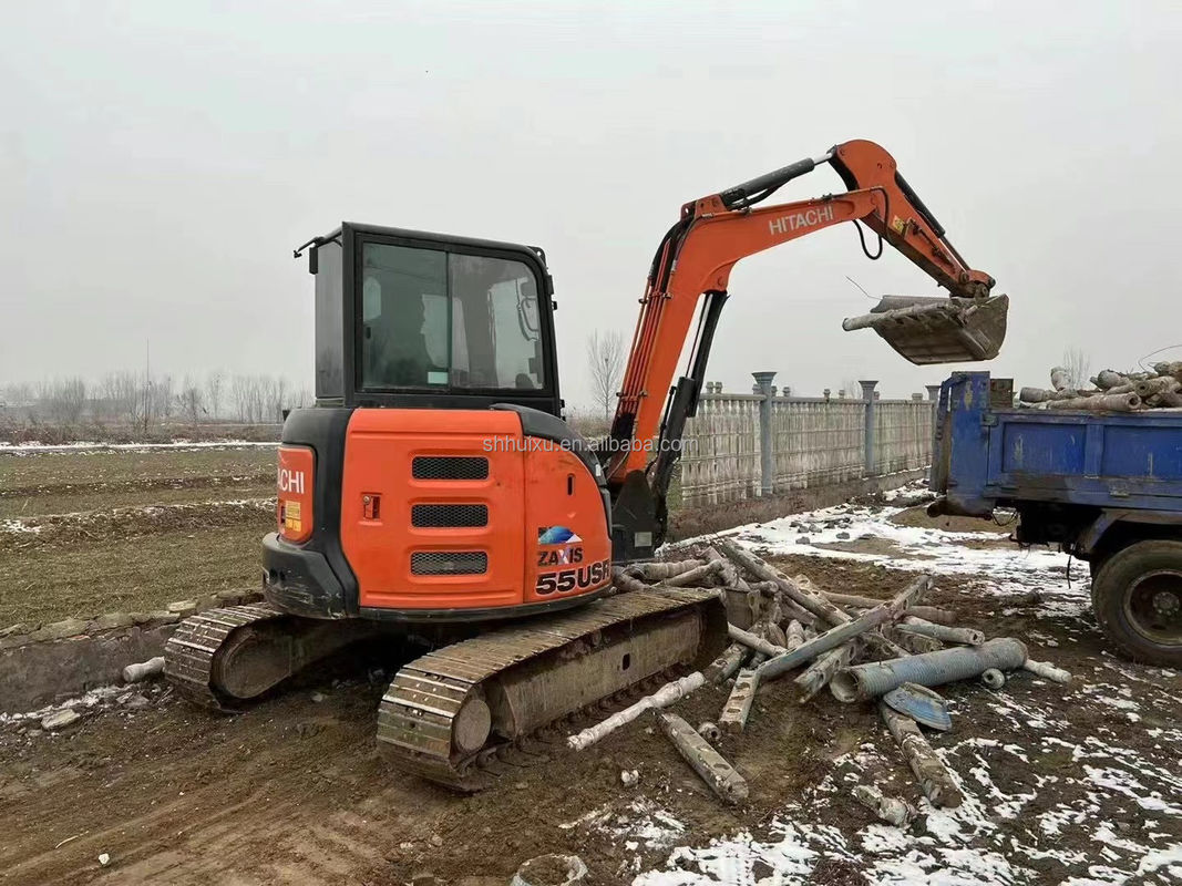 Hitachi sıcak satış Kullanılmış mini kazıcı Hitachi ZX55U Ucuz fiyat/Güzel kalite Hitachi ZX55U İkinci el hidrolik sürünen kazıcı