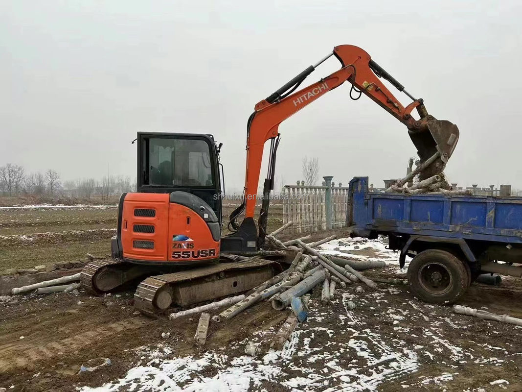 Hitachi sıcak satış Kullanılmış mini kazıcı Hitachi ZX55U Ucuz fiyat/Güzel kalite Hitachi ZX55U İkinci el hidrolik sürünen kazıcı