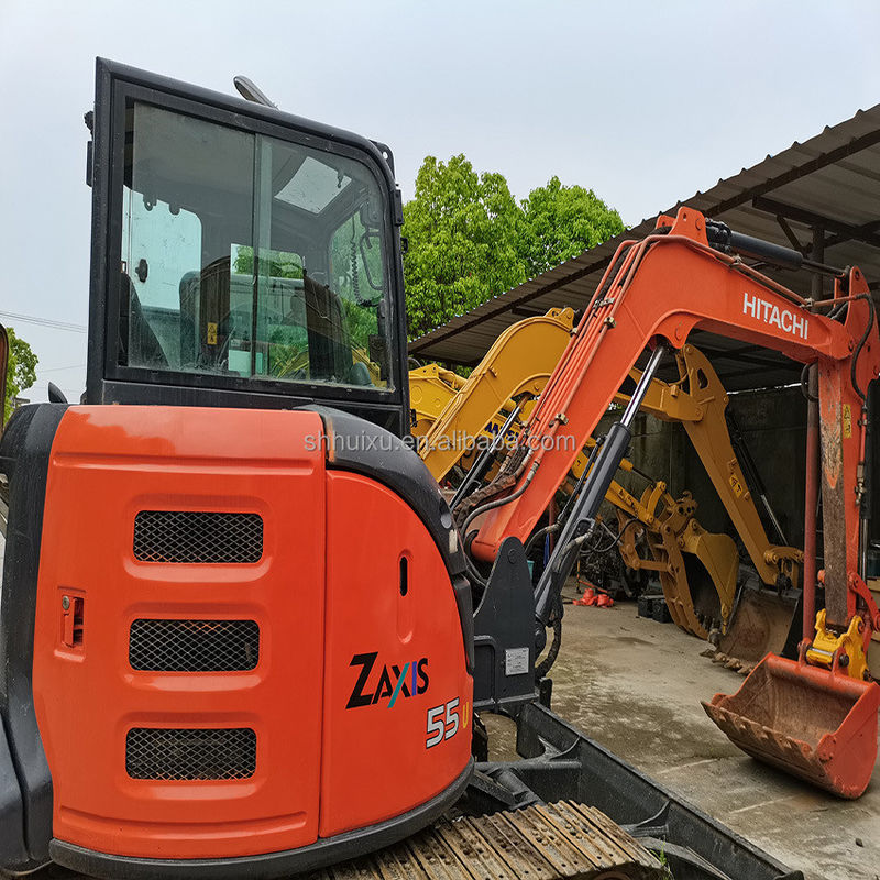Hitachi stokta Mükemmel kalite Hitachi ZX55U İkinci el hidrolik sürünen kazıcı/kullanılmış mini kazıcı Hitachi ZX55U Ucuz fiyat