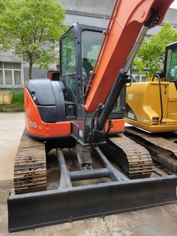 Hitachi stokta Mükemmel kalite Hitachi ZX55U İkinci el hidrolik sürünen kazıcı/kullanılmış mini kazıcı Hitachi ZX55U Ucuz fiyat