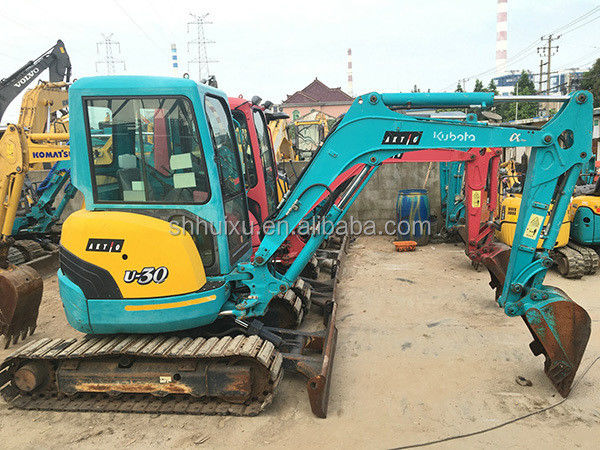 İkinci el hidrolik sürünen kazıcı Kubota30 Yüksek kaliteli/kullanılmış mini kazıcı Kubota30 Japonya kökenli ucuz fiyat