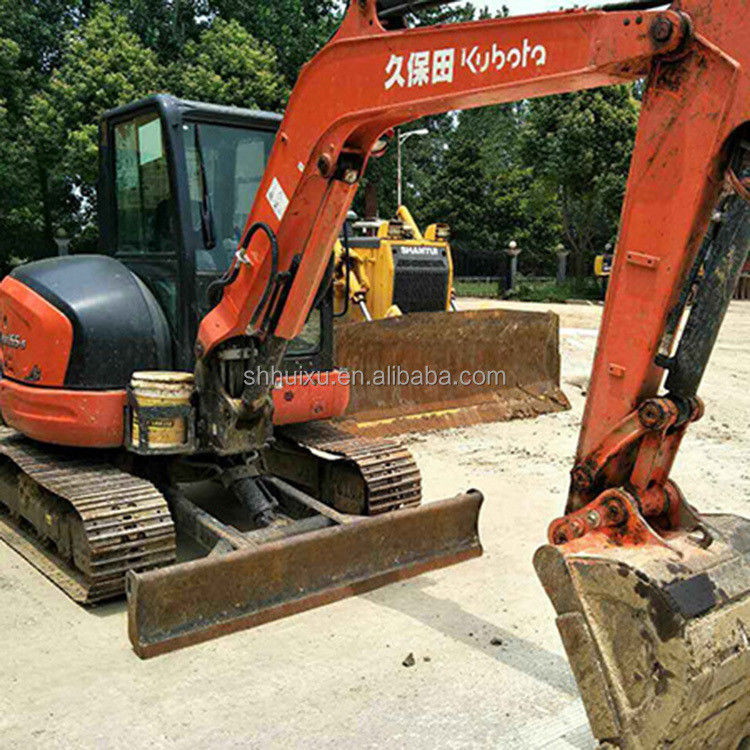 Kullanılmış mini kazıcı Kubota55 Japonya kökenli ucuz fiyat/İlk el hidrolik sürünen kazıcı Kubota55 Yüksek kalite
