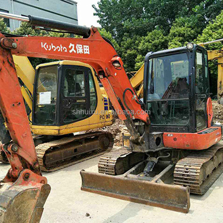 Kullanılmış mini kazıcı Kubota55 Japonya kökenli ucuz fiyat/İlk el hidrolik sürünen kazıcı Kubota55 Yüksek kalite