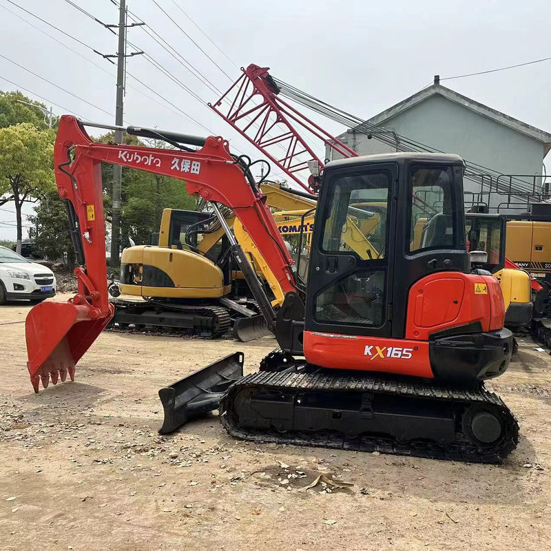 Kullanılmış mini kazıcı Kubota165 Japonya kökenli ucuz fiyat/İlk el hidrolik sürünen kazıcı Kubota165 Yüksek kalite