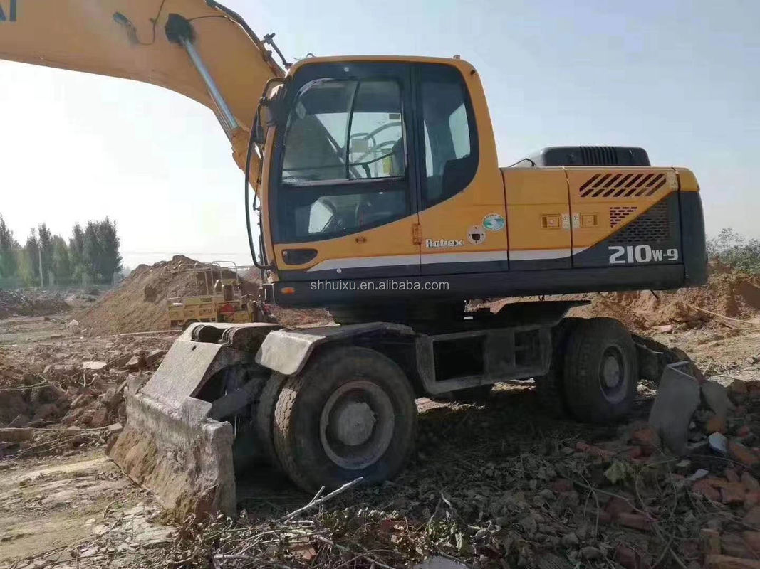 Kore orijinal 2014 Kullanılmış Hyundai r210w-9 tekerlekli kazıcı/ lastik makinesi R210w-9 Hyundai satılık