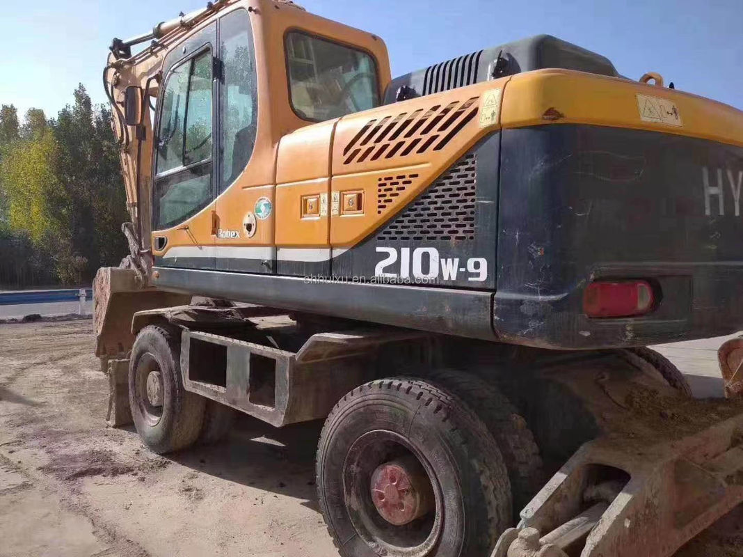 Kore orijinal 2014 Kullanılmış Hyundai r210w-9 tekerlekli kazıcı/ lastik makinesi R210w-9 Hyundai satılık
